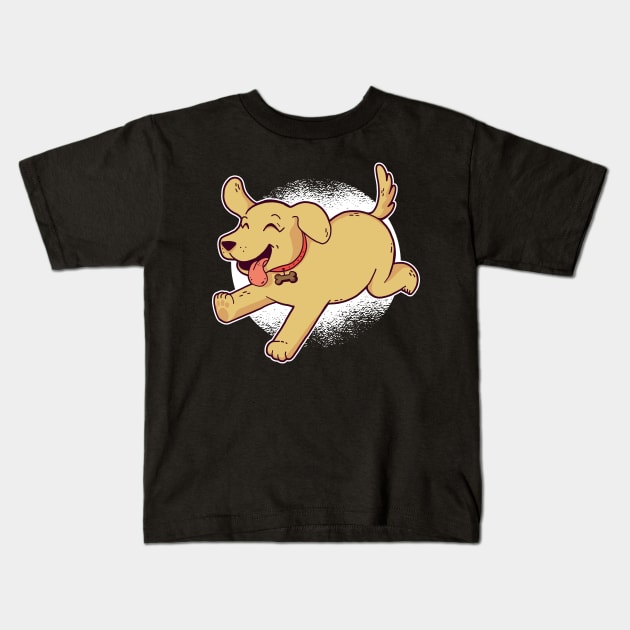 Golden Retriever Puppy Kids T-Shirt by BamBam